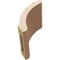 Ekena Millwork 5-inch W x 6-inch D x 6-inch H Lafayette Rough Cedar Woodgrain TimberThane Knee Brace, Primed BRCUR05X06X06LFTRCPR - alternate 3